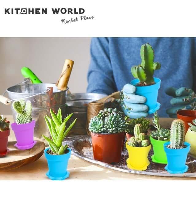 ชุดถ้วยขนมพร้อมฝาโดมและช้อน KCW PK1314-PI จำนวน 20 ชิ้น สีชมพู